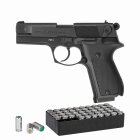 SET Walther P88 Schreckschuss Pistole Schwarz 9 mm P.A.K. (P18) + 50 Platzpatronen 9 mm P.A.K.