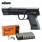 SET Röhm RG 96 Schreckschuss Pistole Match 9 mm P.A.K. (P18) + 50 Platzpatronen 9 mm P.A.K.