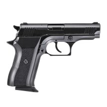 SET Record Modell 2015 Schreckschuss Pistole brüniert 9 mm P.A.K. (P18) + 50 Platzpatronen 9 mm P.A.K.