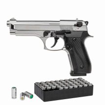 SET Ekol Firat Magnum Schreckschuss Pistole Chrom 9 mm...