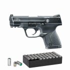 SET Smith & Wesson M&P 9c Schreckschuss Pistole Schwarz 9 mm P.A.K. (P18) + 50 Platzpatronen 9 mm P.A.K.