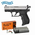 SET Walther P22 Schreckschuss Pistole Bicolor 9 mm P.A.K. (P18) + 50 Platzpatronen 9 mm P.A.K.