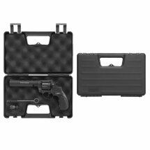 SET Zoraki R1 6 Zoll Lauf Schreckschuss Revolver Schwarz 9 mm R.K. (P18) + 50 Platzpatronen 9 mm R.K.