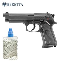 SET Beretta M92 FS PSS Schwarz Federdruck Softair-Pistole...