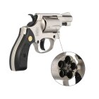 SET Smith & Wesson Chiefs Special Schreckschuss Revolver Nickel 9 mm R.K. (P18) + 50 Platzpatronen 9 mm R.K.