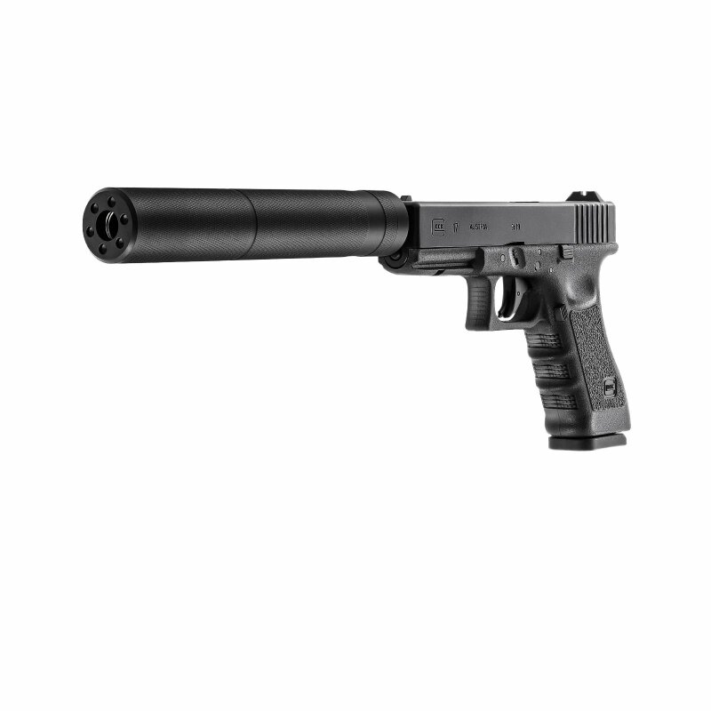 Glock 17 mit Laufgewinde Co2-Pistole Kaliber 4,5 mm Stahl BB / Diabol