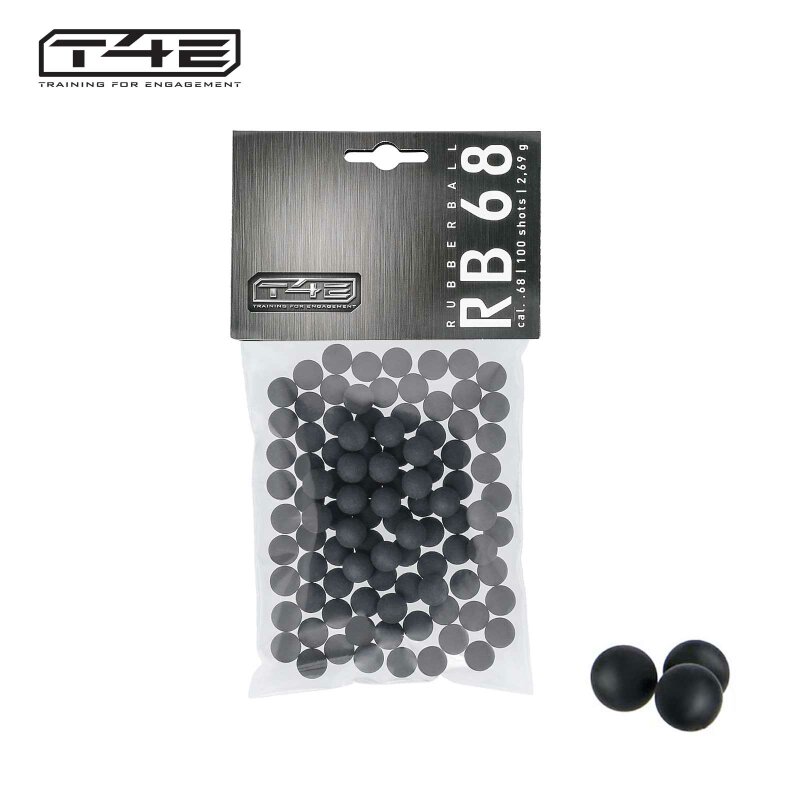 T4E Rubberballs / Gummigeschosse RB PRAC-SERIES 68 Kal .68 - 100 Stück