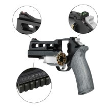 SET Chiappa Rhino 50DS Co2-Revolver Schwarz/Weiß Lauflänge 5" - 4,5 mm Stahl BB (P18)