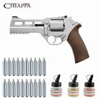 Superset Chiappa Rhino 50DS Co2-Revolver Nickel Lauflänge 5" - 4,5 mm Stahl BB (P18)