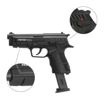 SET Retay X Pro Schreckschuss Pistole Schwarz 9 mm P.A.K. (P18) + 50 Platzpatronen 9 mm P.A.K.