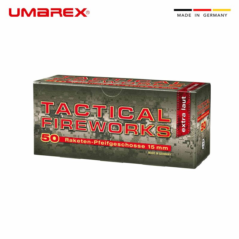 15 mm Pyro Umarex Tactical Fireworks Raketenpfeifgeschosse / Pfeifpatronen 50 Stück (P18)