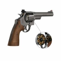 Smith & Wesson M29 6,5 Zoll Hochglanzbrüniert Co2-Revolver Kaliber 4,5 mm BB (P18)