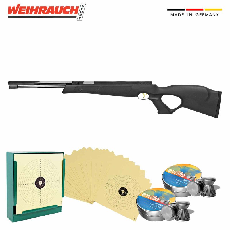 SET Luftgewehr Weihrauch HW 97K Black Line - 5,5 mm Diabolo (P18)