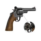 SET Smith & Wesson M29 6,5 Zoll Hochglanzbrüniert Co2-Revolver Kaliber 4,5 mm Diabolo (P18)