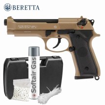Komplettset Beretta Mod. 92 Desert Tan Softair-Pistole...