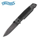 Walther Q5 Steel Frame Folder Blackwash Plain - Einhandmesser (P18)