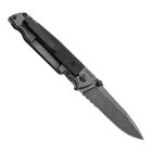 Walther Q5 Steel Frame Folder Blackwash Serrated - Einhandmesser (P18)