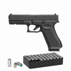 SET Glock 17 Gen5 SV Schreckschuss Pistole Schwarz 9 mm P.A.K. (P18)