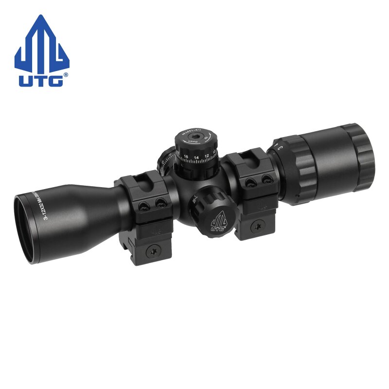 UTG Bugbuster 3-12x32 AO Zielfernrohr mit Mil-Dot Absehen mit 11 mm Montagen