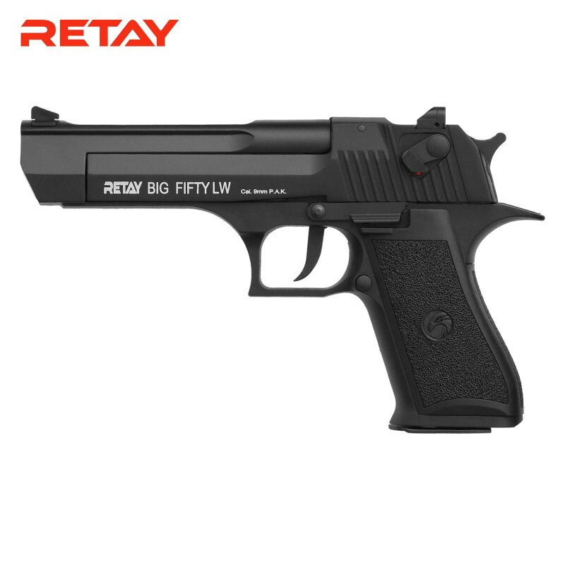 Retay Big Fifty LW Black Schreckschuss Pistole 9 mm P.A.K. (P18)