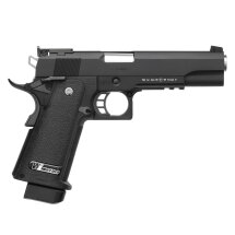 WE Hi-Capa 5.1 R Vollmetall Softair-Co2-Pistole Schwarz Kaliber 6 mm BB Blowback (P18)