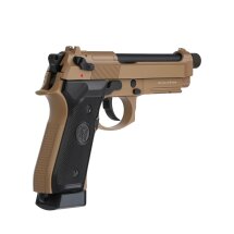 KJ Works M9 A1 TBC Vollmetall Softair-Co2-Pistole Tan Kaliber 6 mm BB Blowback (P18)