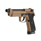 KJ Works M9 A1 TBC Vollmetall Softair-Co2-Pistole Tan Kaliber 6 mm BB Blowback (P18)