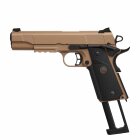 KJ Works KP-07 M1911 MEU Vollmetall Softair-Co2-Pistole Desert Kaliber 6 mm BB Blowback (P18)