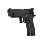 Komplettset KWC P226 Match Vollmetall Softair-Co2-Pistole Schwarz Kaliber 6 mm BB Blowback (P18)