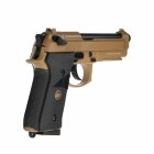 WE M9 A1 Vollmetall Softair-Co2-Pistole Desert Kaliber 6 mm BB Blowback (P18)