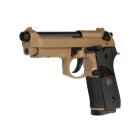 Komplettset WE M9 A1 Vollmetall Softair-Co2-Pistole Desert Kaliber 6 mm BB Blowback (P18)