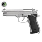 WE M9 Vollmetall Softair-Co2-Pistole Silber Kaliber 6 mm BB Blowback (P18)