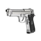 WE M9 Vollmetall Softair-Co2-Pistole Silber Kaliber 6 mm BB Blowback (P18)