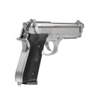 WE M9 Vollmetall Softair-Co2-Pistole Silber Kaliber 6 mm BB Blowback (P18)