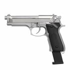 WE M9 Vollmetall Softair-Co2-Pistole Silber Kaliber 6 mm BB Blowback (P18)