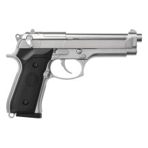 Komplettset WE M9 Vollmetall Softair-Co2-Pistole Silber Kaliber 6 mm BB Blowback (P18)