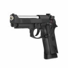 Komplettset KJ Works M9IA Vollmetall Softair-Co2-Pistole Schwarz Kaliber 6 mm BB Blowback (P18)