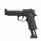 Komplettset KJ Works M9IA Vollmetall Softair-Co2-Pistole Schwarz Kaliber 6 mm BB Blowback (P18)