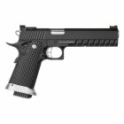 Komplettset KJ Works Hi-Capa 6 Vollmetall Softair-Co2-Pistole Schwarz Kaliber 6 mm BB Blowback (P18)