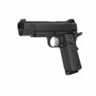 Komplettset KJ Works M1911 MEU Vollmetall Softair-Co2-Pistole Schwarz Kaliber 6 mm BB Blowback (P18)