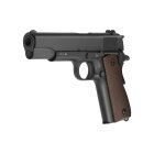 Komplettset KWC M1911 Vollmetall Softair-Co2-Pistole Schwarz Kaliber 6 mm BB Blowback (P18)