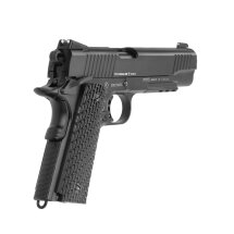 Komplettset KWC M1911 Tactical Vollmetall Softair-Co2-Pistole Schwarz Kaliber 6 mm BB Blowback (P18)