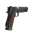 WE M1911 A1 Vollmetall Softair-Co2-Pistole Schwarz/Braun Kaliber 6 mm BB Blowback (P18)