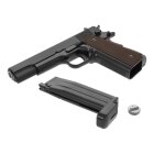 Komplettset WE M1911 A1 Vollmetall Softair-Co2-Pistole Schwarz/Braun Kaliber 6 mm BB Blowback (P18)