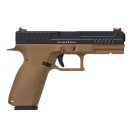 Komplettset KJ Works KP-13 Softair-Co2-Pistole Desert Kaliber 6 mm BB Blowback (P18)