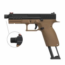 KJ Works KP-13 TBC Softair-Co2-Pistole Tan Kaliber 6 mm BB Blowback (P18)