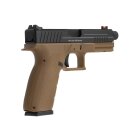 KJ Works KP-13 TBC Softair-Co2-Pistole Tan Kaliber 6 mm BB Blowback (P18)