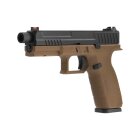 Komplettset KJ Works KP-13 TBC Softair-Co2-Pistole Tan Kaliber 6 mm BB Blowback (P18)