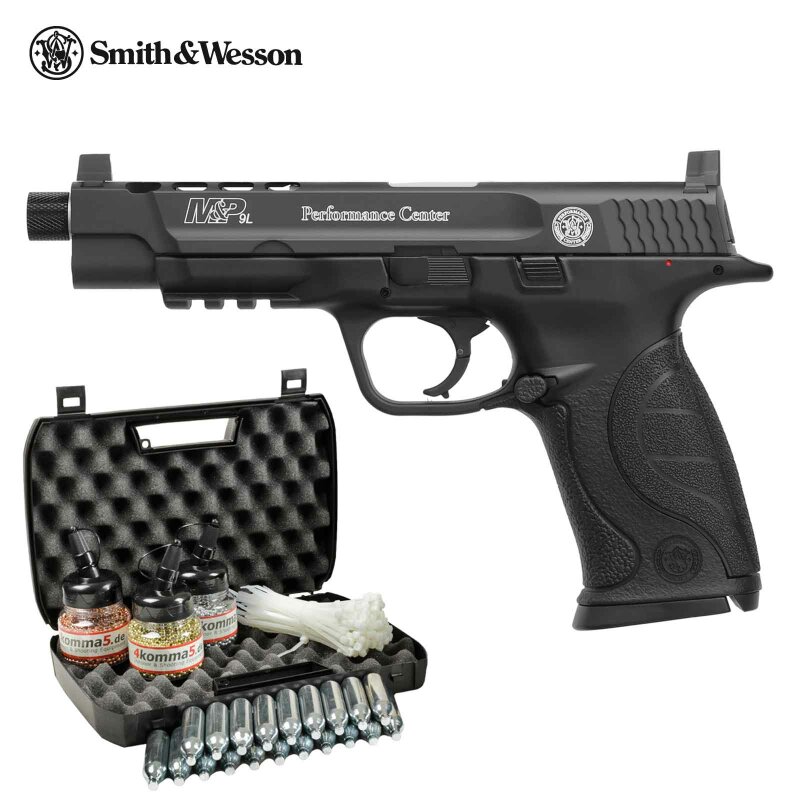 Kofferset Smith & Wesson Performance Center Ported M&P9L Blowback 4,5 mm BB schwarz (P18) Co2-Pistole