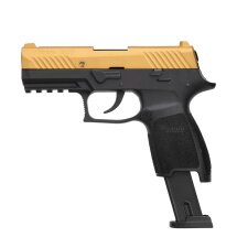 SET Sig Sauer P320 Schreckschuss Pistole Gold 9 mm P.A.K. (P18) + 50 Platzpatronen 9 mm P.A.K.